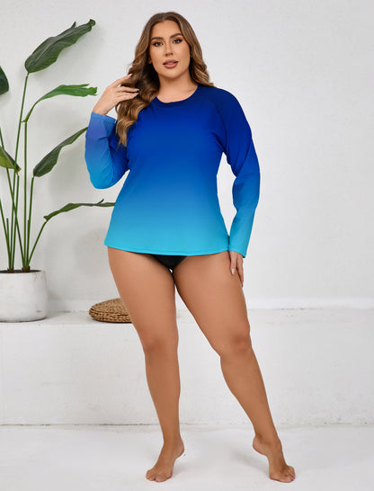 Halcurt Women Plus Size Rash Guard Swimwear