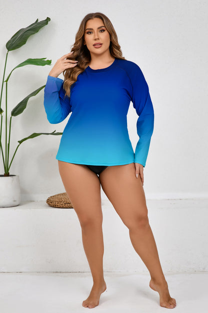 Halcurt Women Plus Size Rash Guard Swimwear