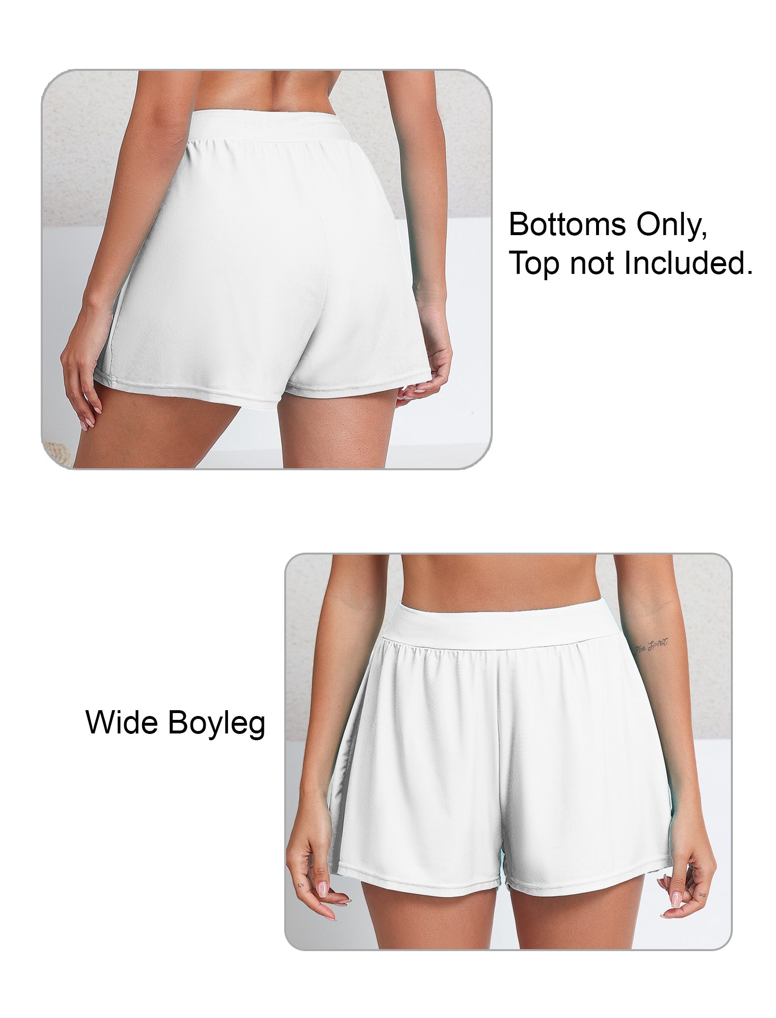 Horizon Hush Loose Fit High Waisted Swim Board Shorts with Liner
