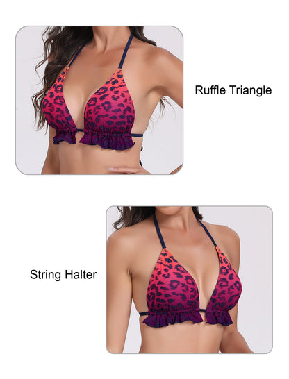 Sea Soul Tie String Bikini Top with Removable Bra