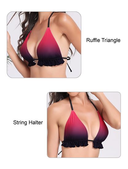 Sea Soul Tie String Bikini Top with Removable Bra