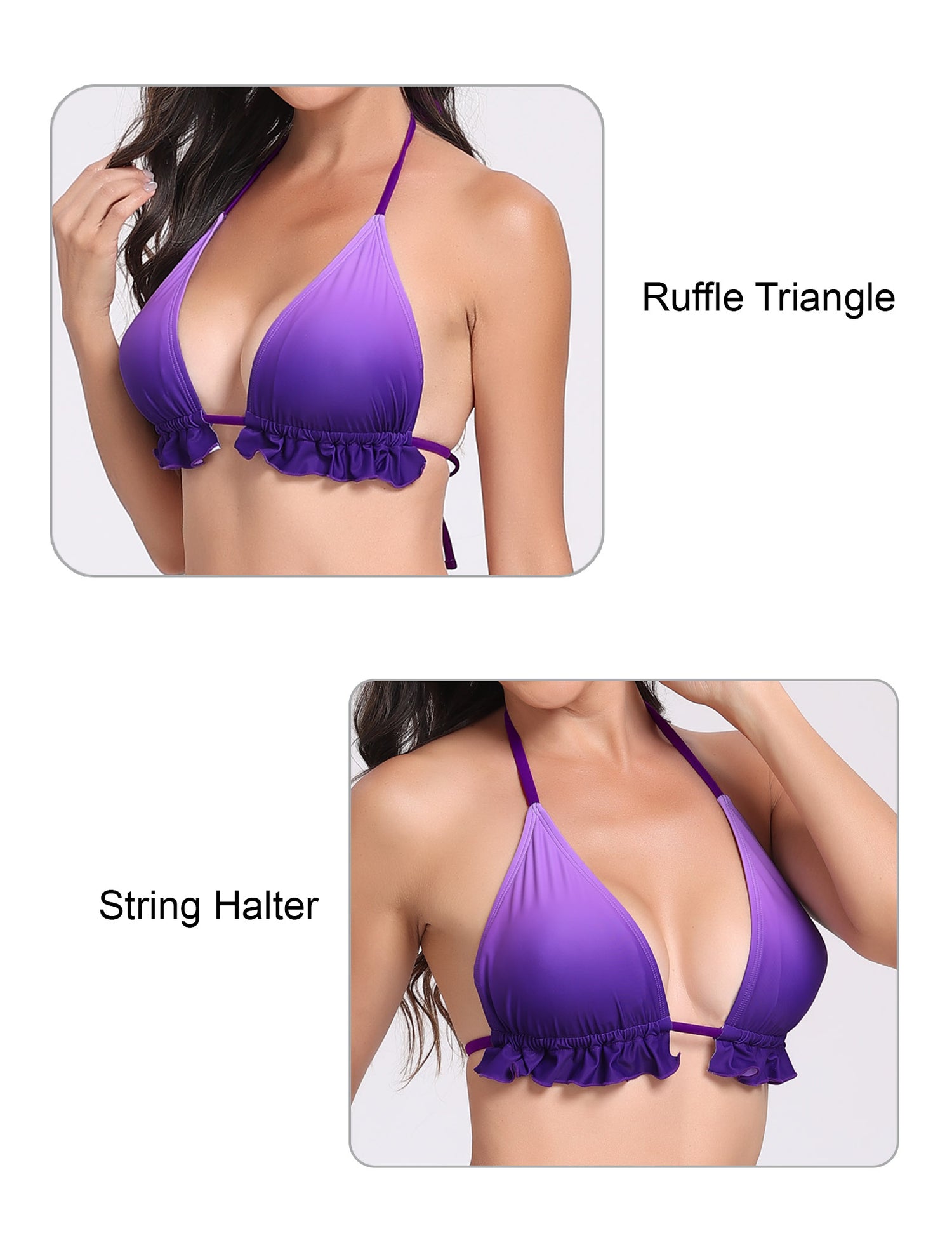 Sea Soul Tie String Bikini Top with Removable Bra