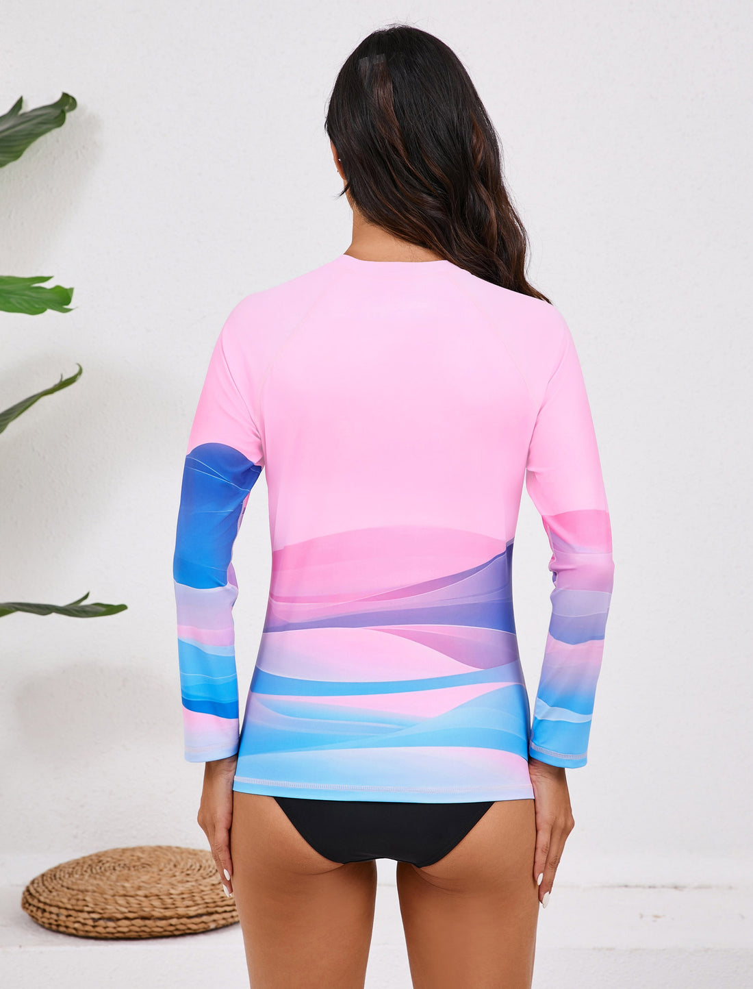 Haut de maillot de bain anti-UV à manches longues pour femme Halcurt