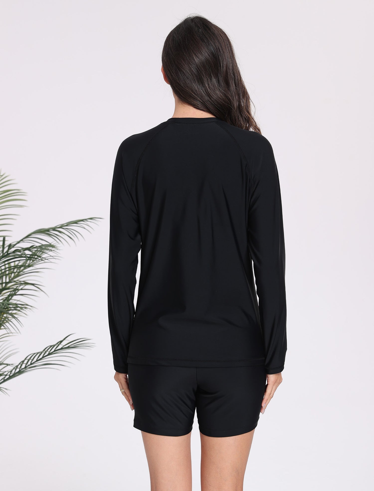 Effortless Protection Long Sleeve Two Piece Rash Guard Sets with 5" Inseam Boardshorts