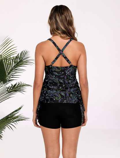 Halcurt Damen Tankini Zweiteiliger Badeanzug