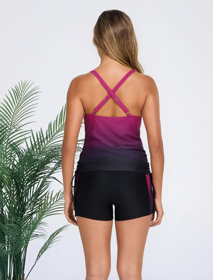 Halcurt Damen Tankini Zweiteiliger Badeanzug