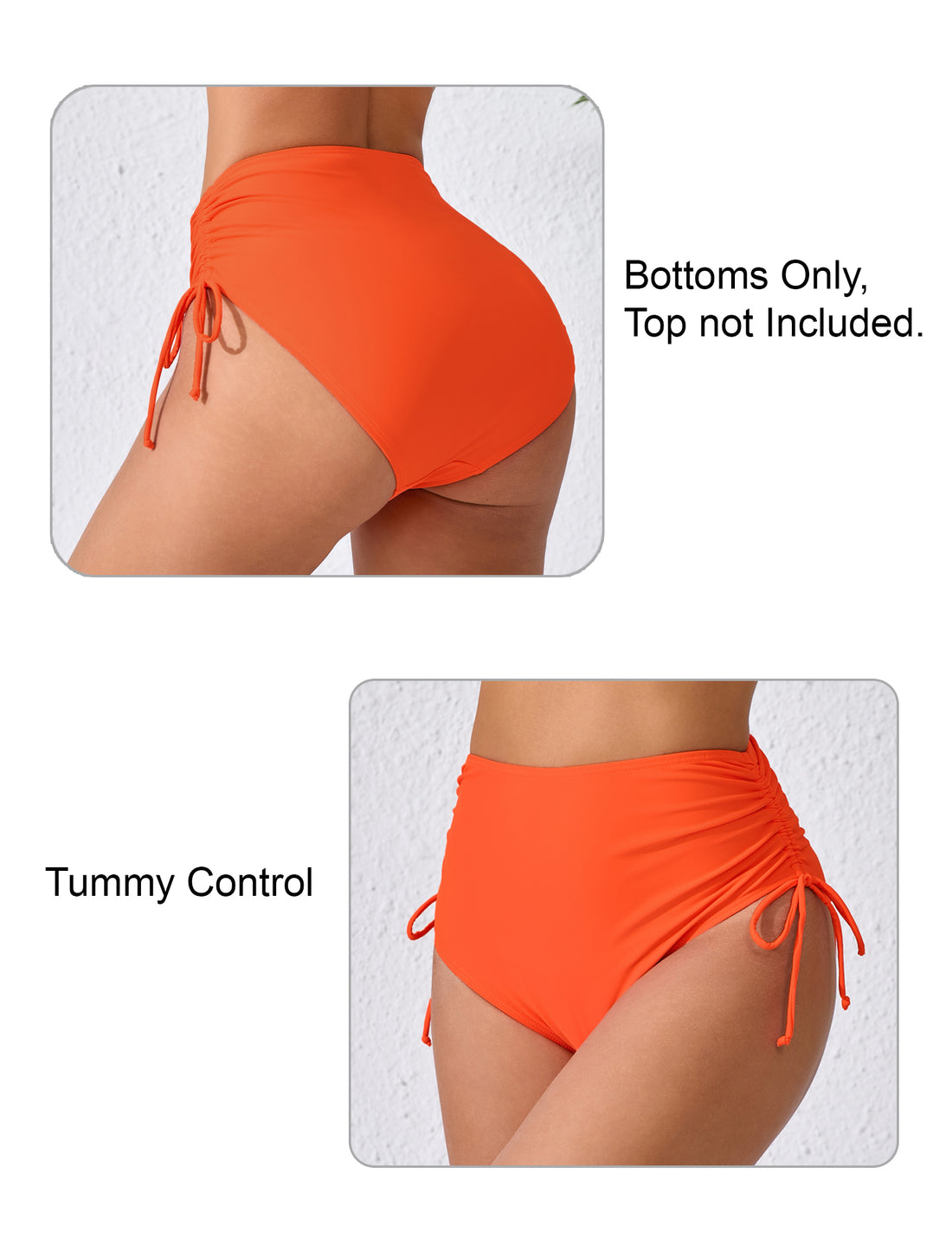Seamless Days Tummy Control Adjustable Drawstring Swim Bottoms