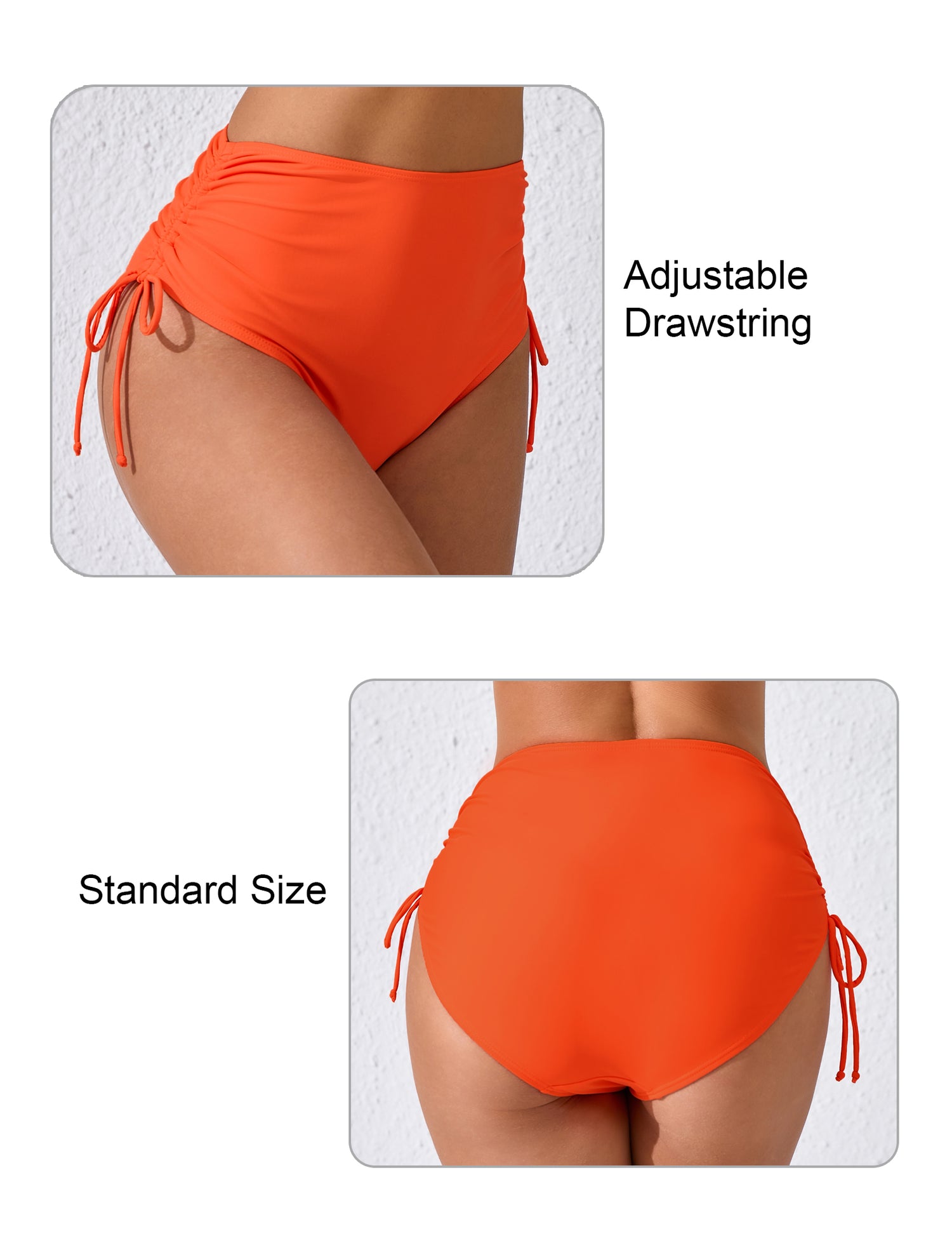 Seamless Days Tummy Control Adjustable Drawstring Swim Bottoms