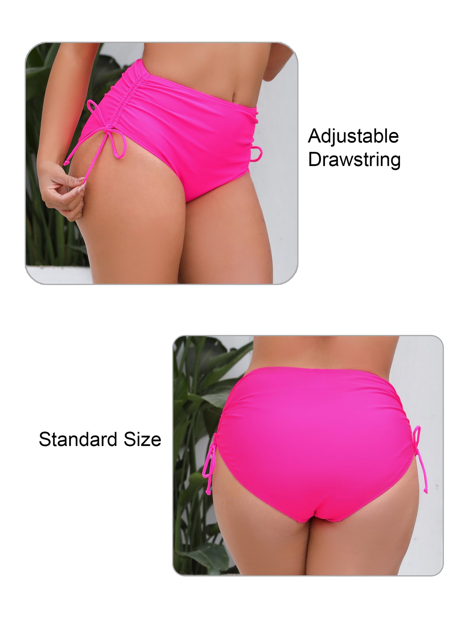 Seamless Days Tummy Control Adjustable Drawstring Swim Bottoms