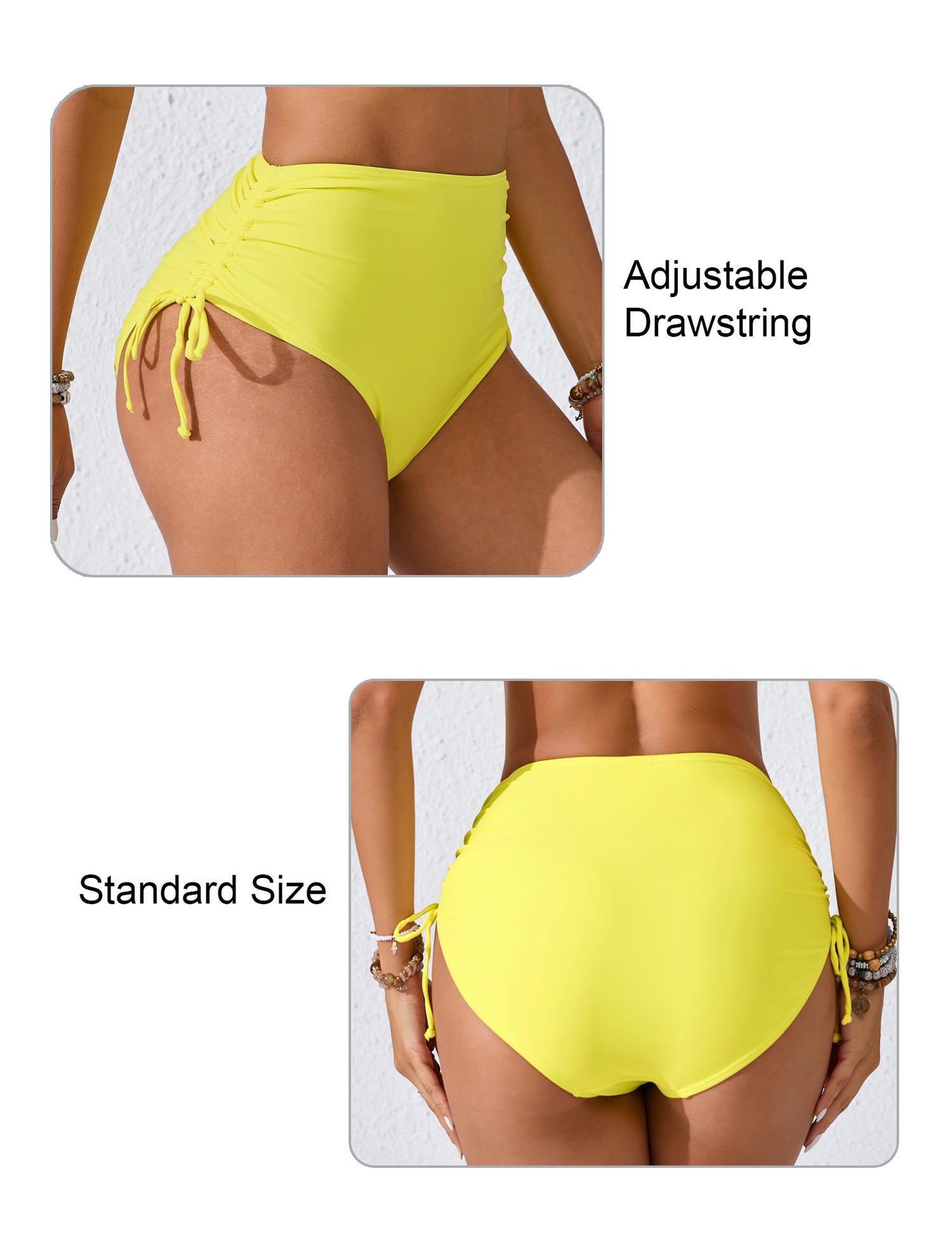 Seamless Days Tummy Control Adjustable Drawstring Swim Bottoms