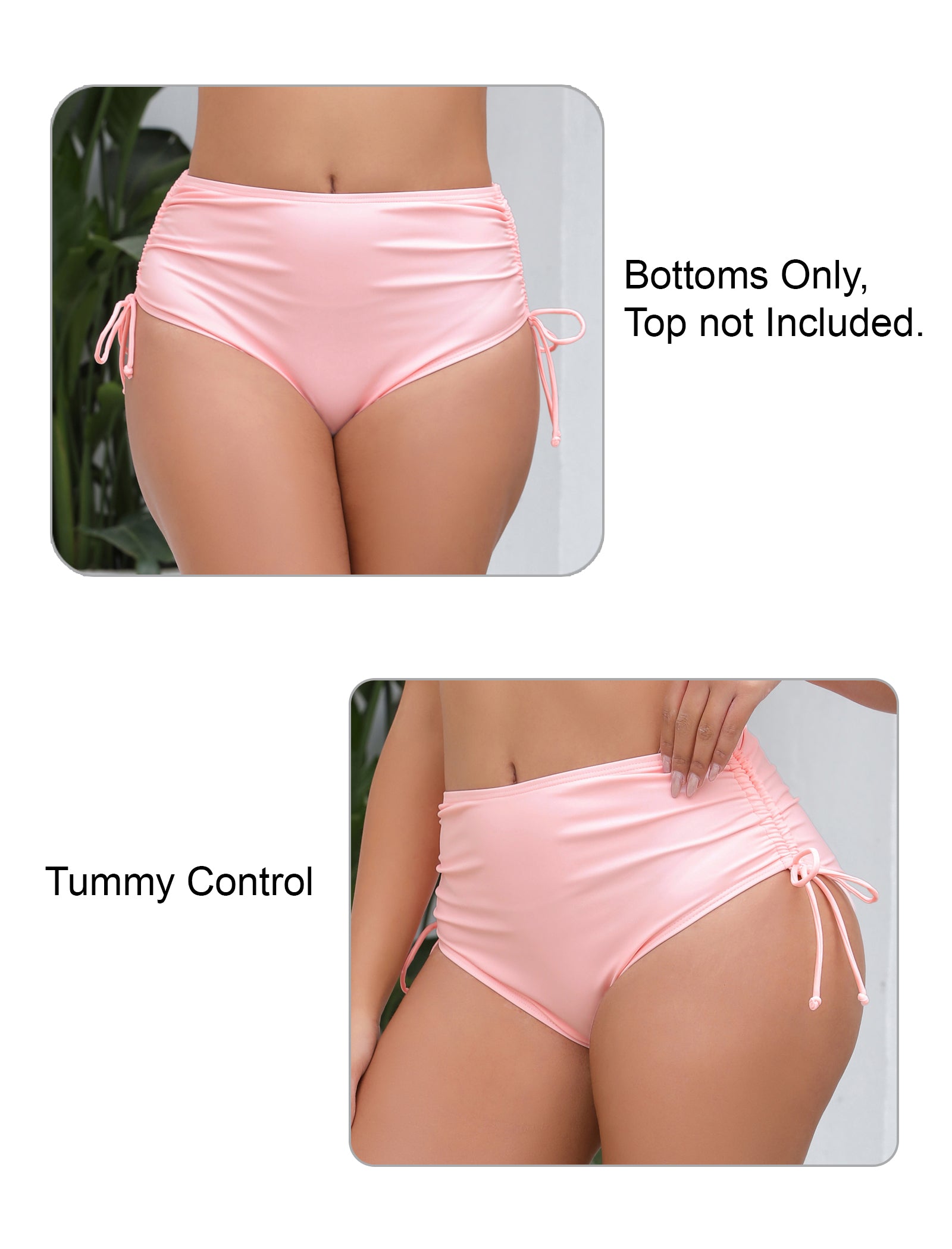 Seamless Days Tummy Control Adjustable Drawstring Swim Bottoms
