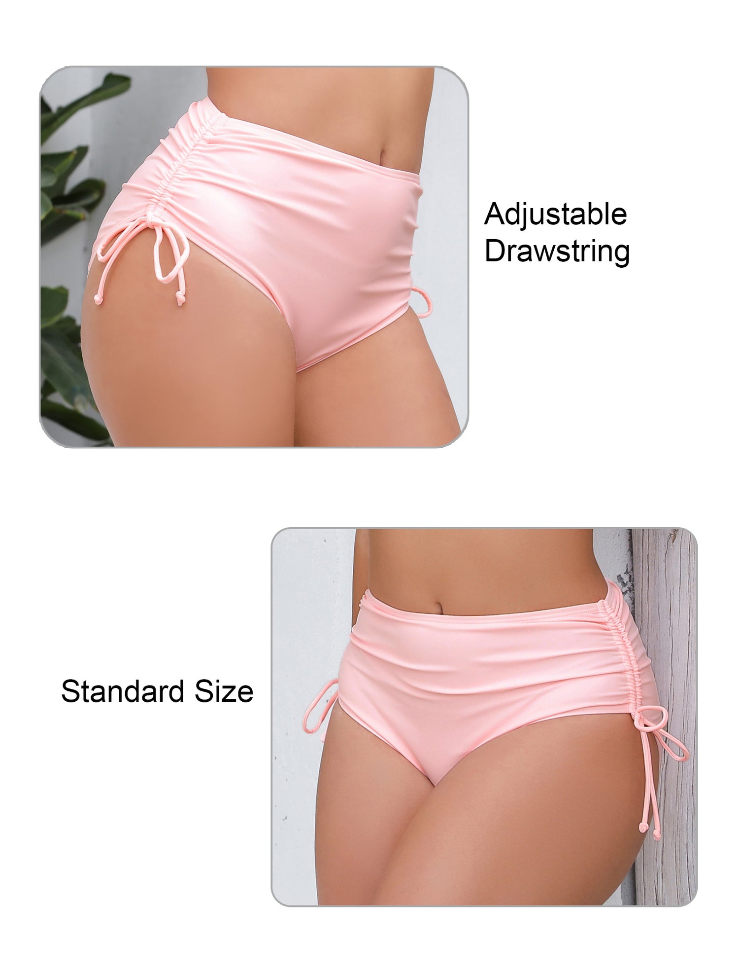 Seamless Days Tummy Control Adjustable Drawstring Swim Bottoms