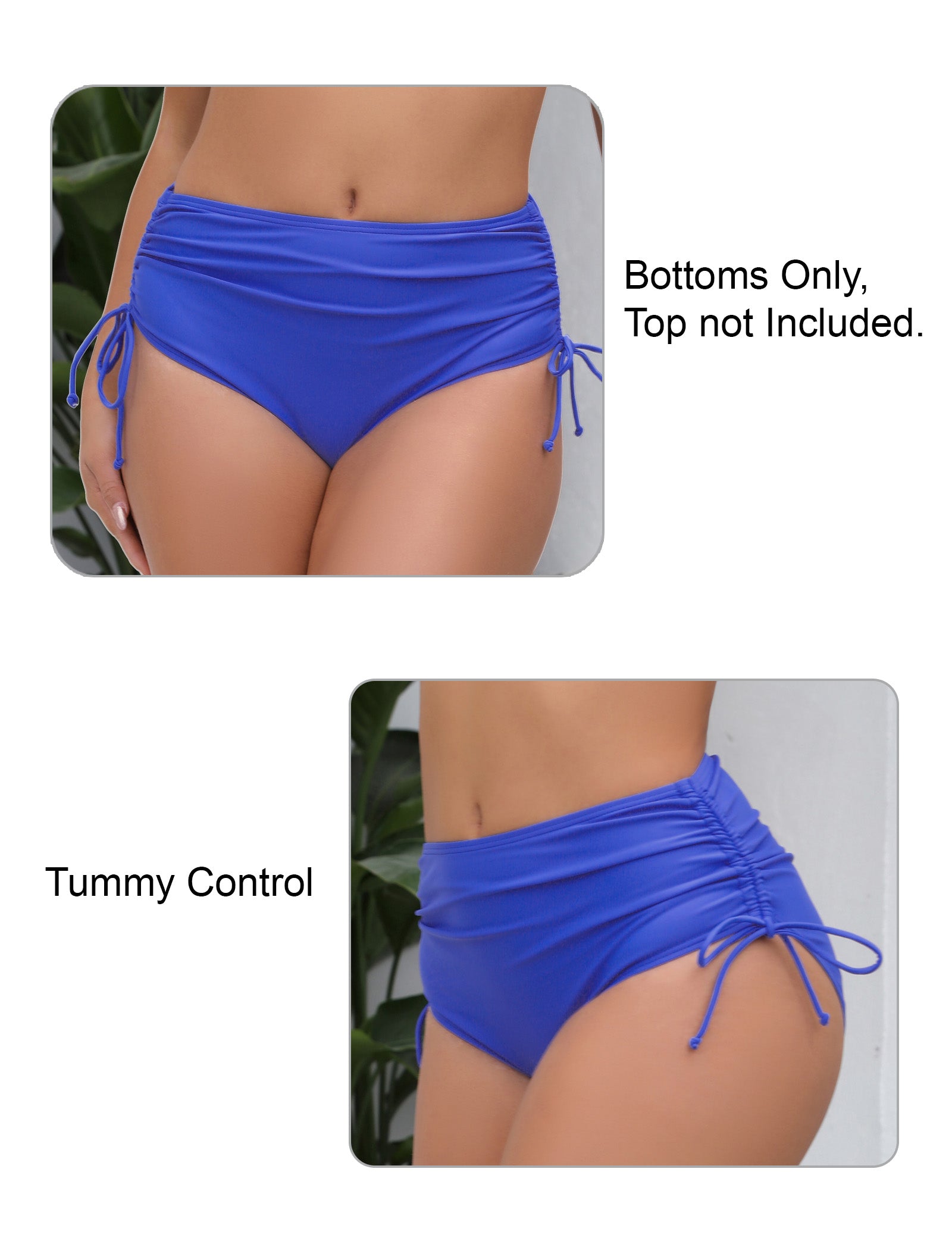 Seamless Days Tummy Control Adjustable Drawstring Swim Bottoms