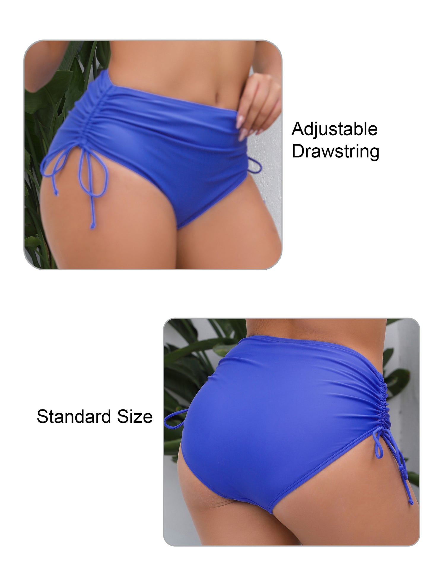 Seamless Days Tummy Control Adjustable Drawstring Swim Bottoms