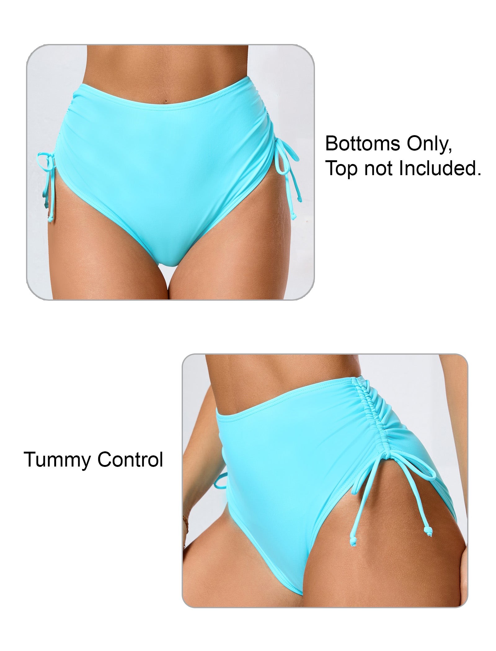 Seamless Days Tummy Control Adjustable Drawstring Swim Bottoms