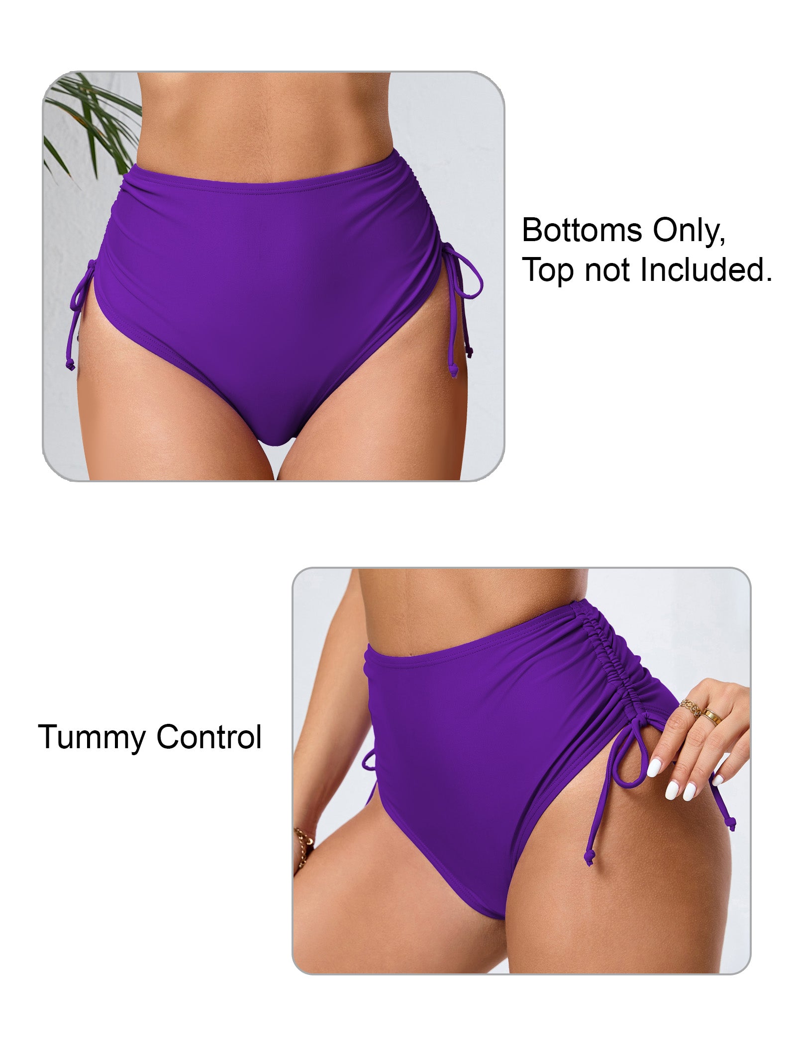 Seamless Days Tummy Control Adjustable Drawstring Swim Bottoms