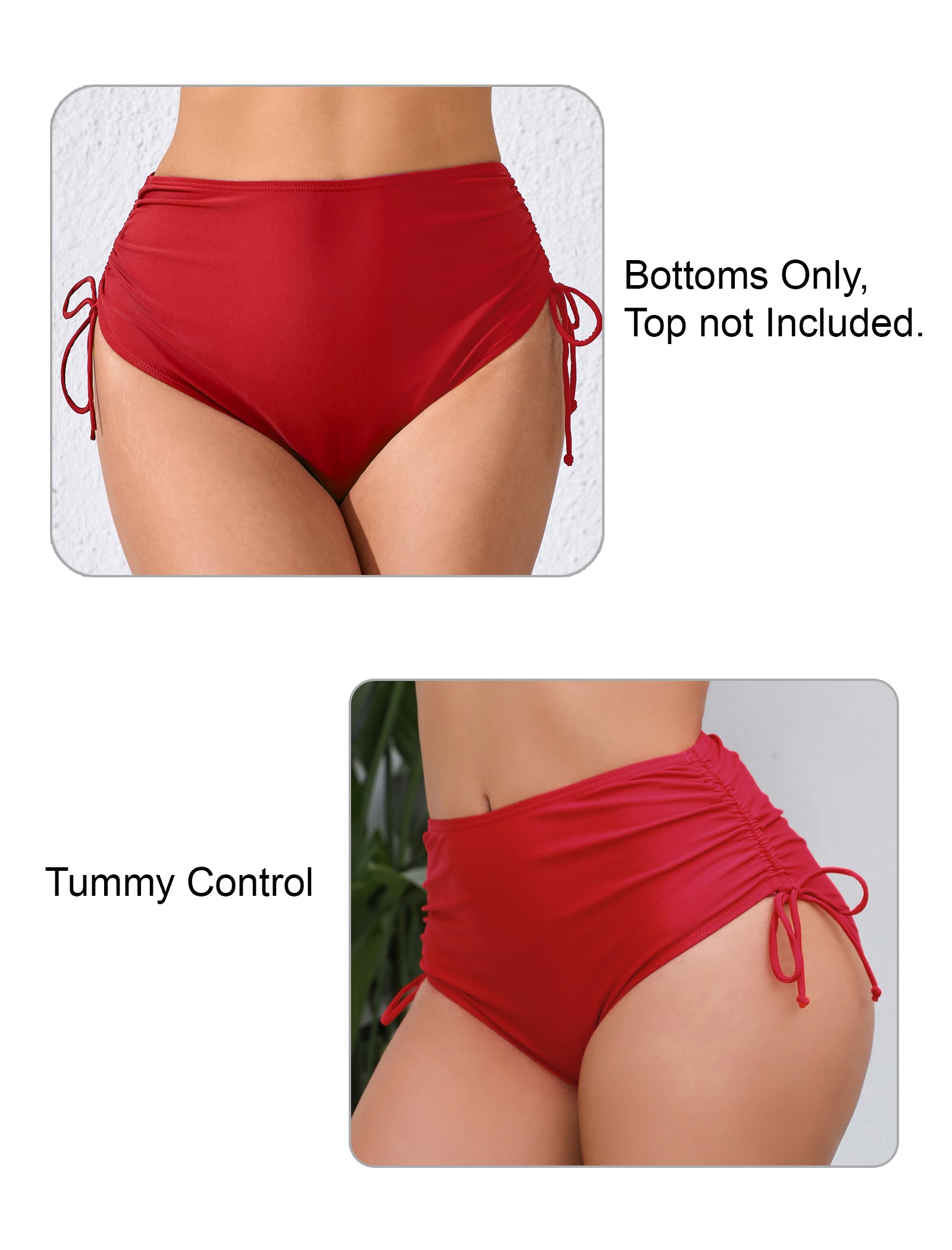 Seamless Days Tummy Control Adjustable Drawstring Swim Bottoms