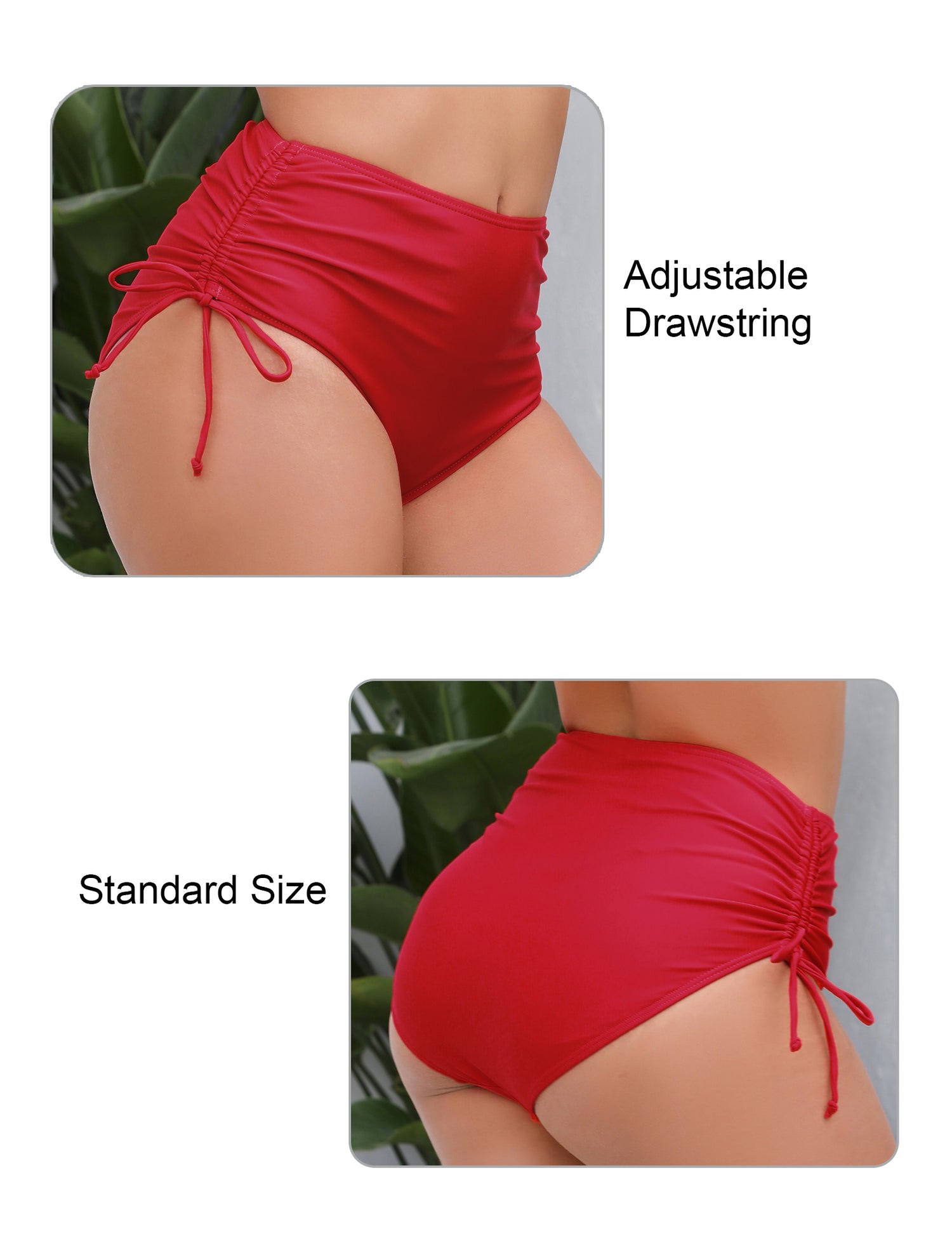 Seamless Days Tummy Control Adjustable Drawstring Swim Bottoms