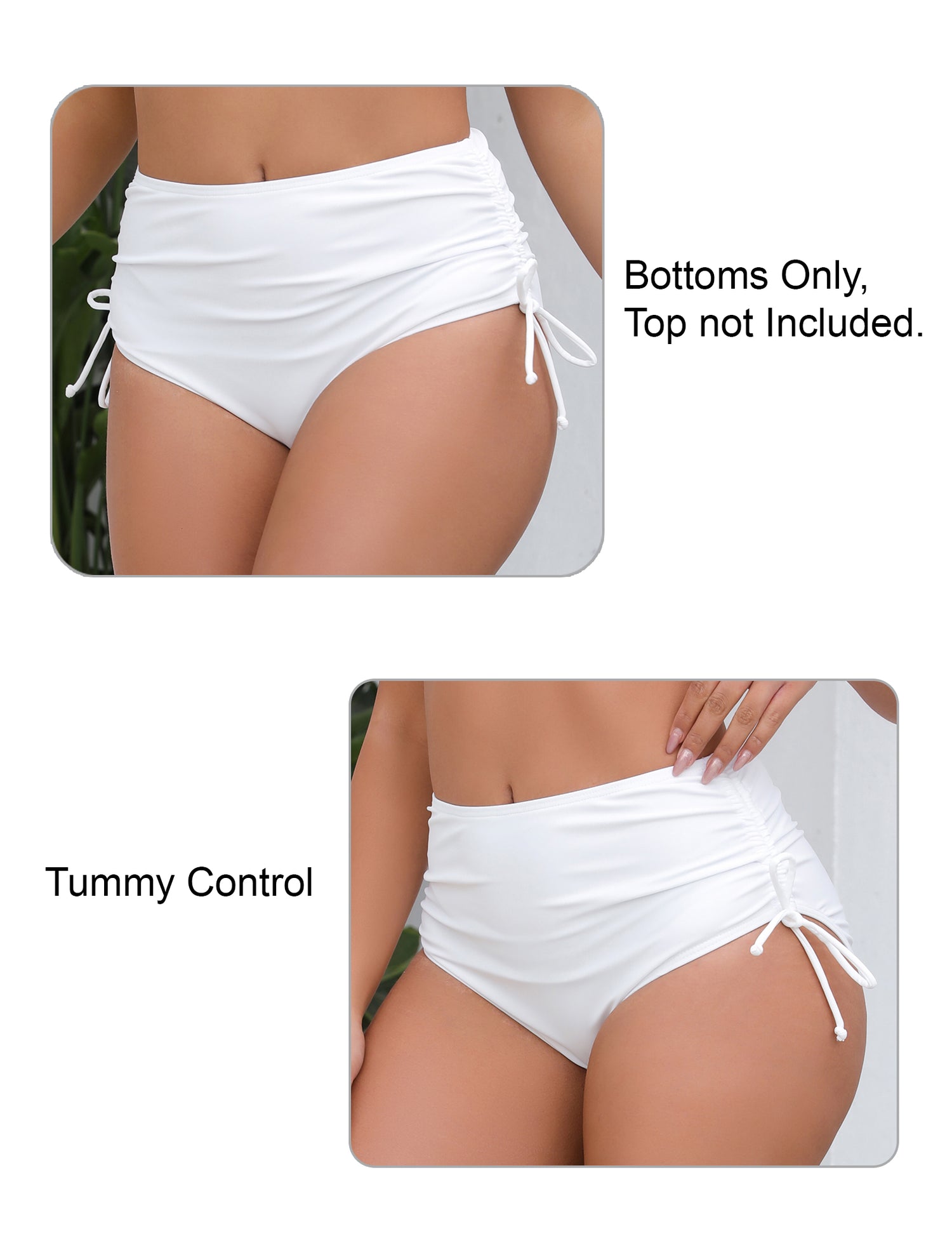 Seamless Days Tummy Control Adjustable Drawstring Swim Bottoms