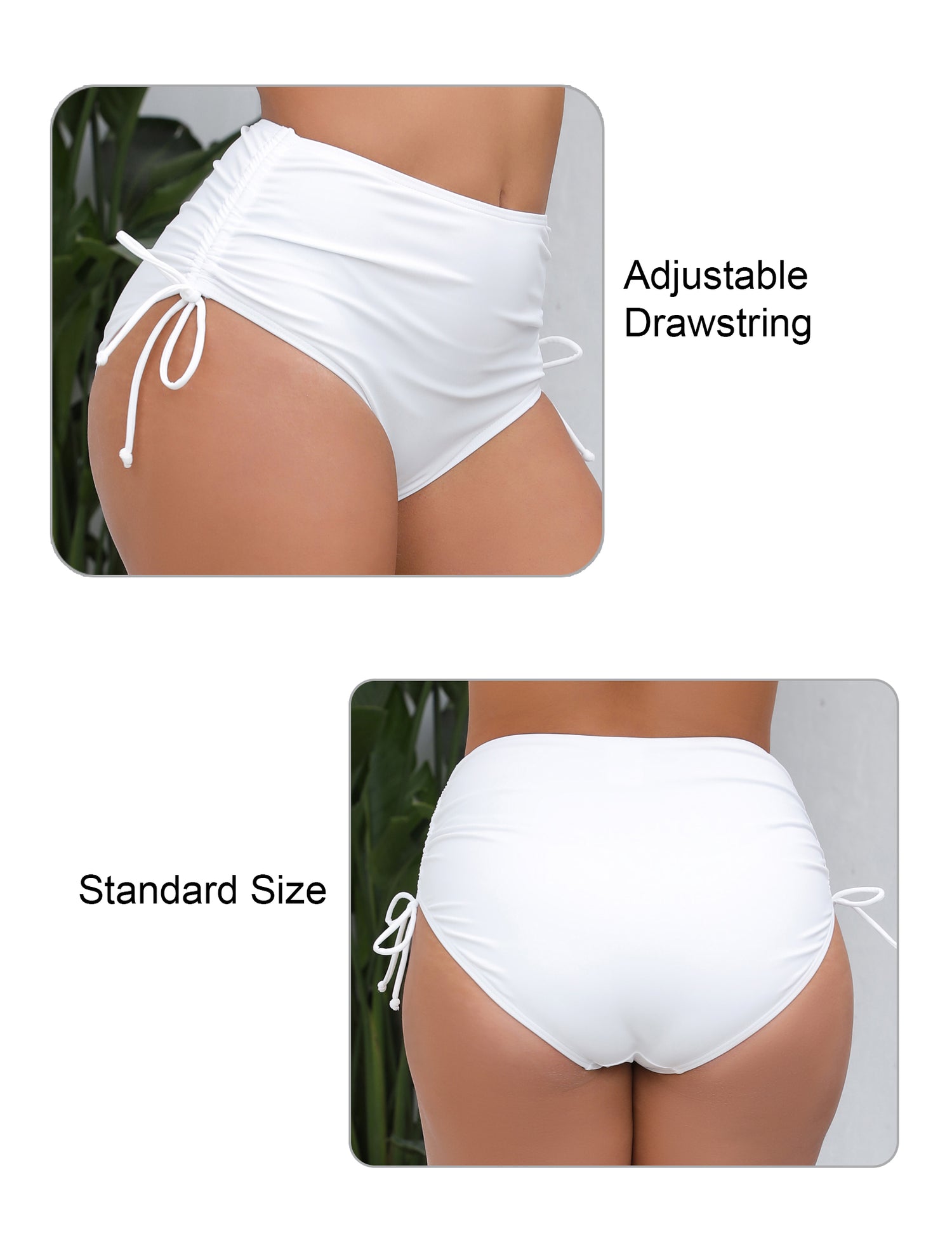 Seamless Days Tummy Control Adjustable Drawstring Swim Bottoms