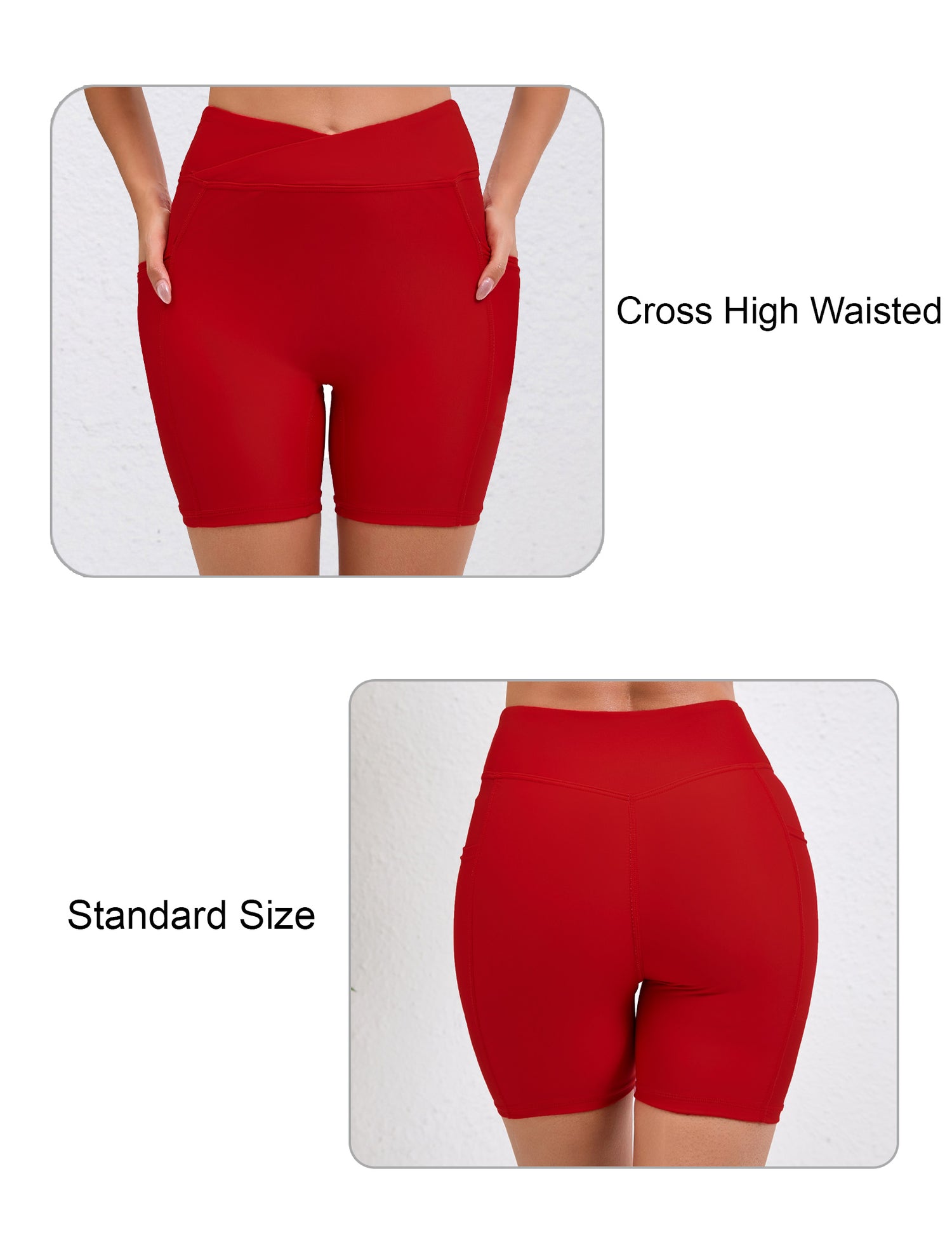 Cross High Waisted 5" Swim Board Shorts with Pockets (Available in Plus)