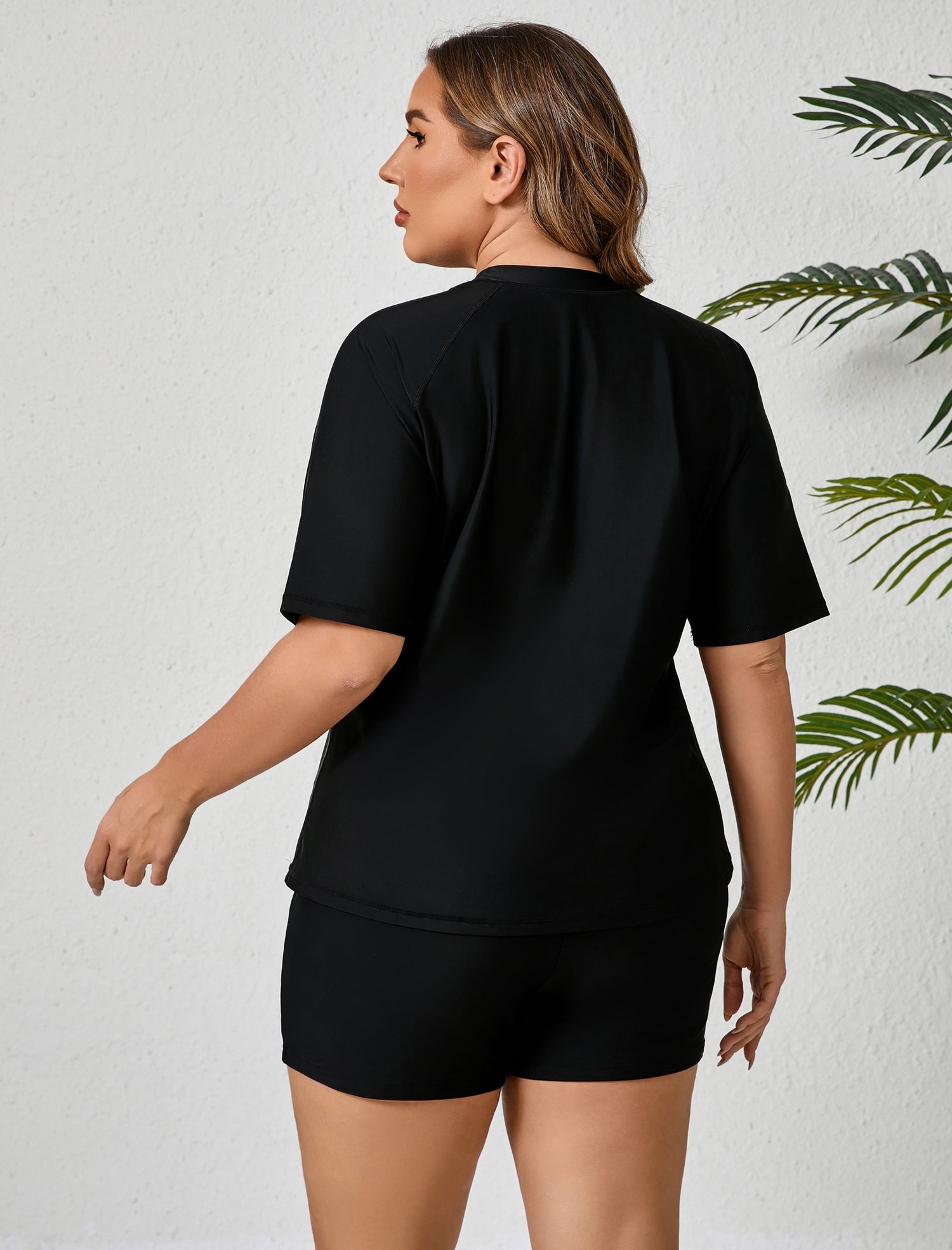 Endless Play Plus Size Two Piece Rash Guard Sets with Built in Bra