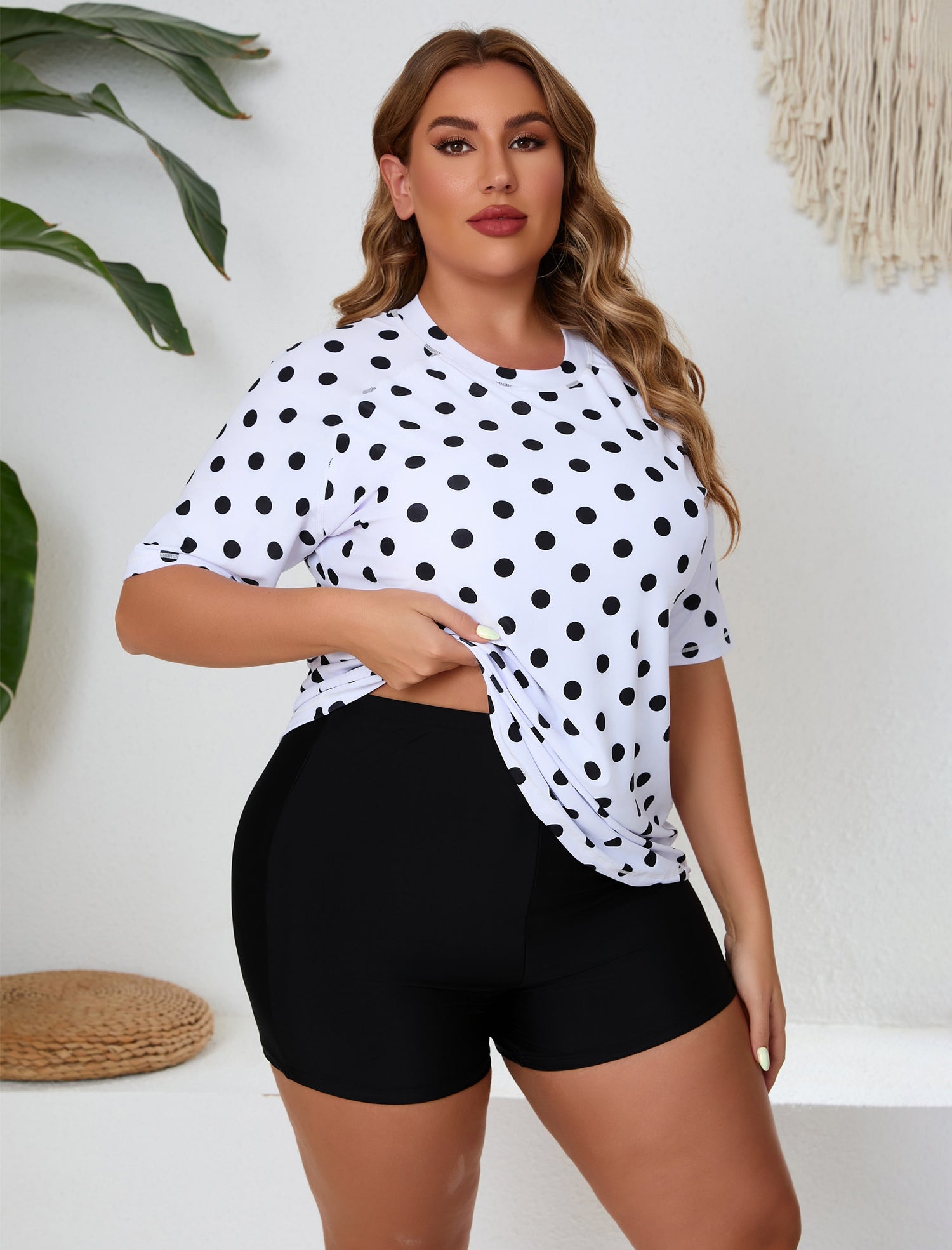 Endless Play Plus Size Two Piece Rash Guard Sets with Built in Bra