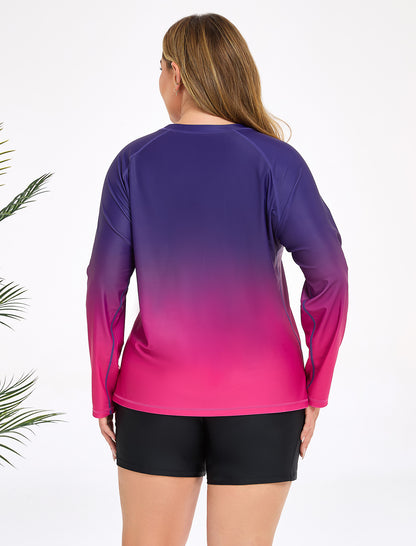 Holiday Uniform Plus Size Swim Shirt with Built in Bra and Shorts with Pockets