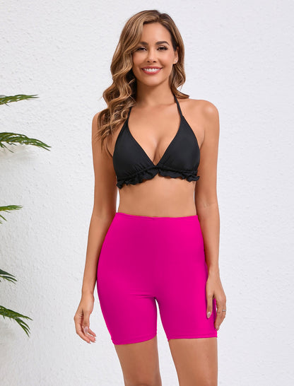 5 High Waisted Boyshort Swim Board Shorts (Available in Plus)