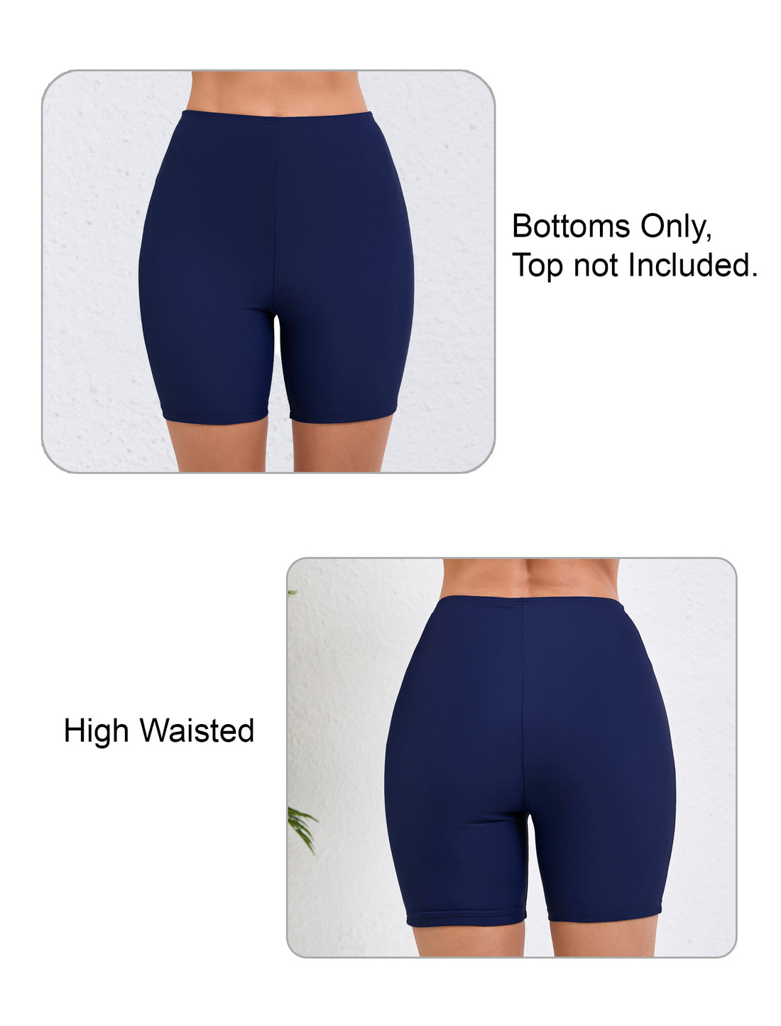 5" High Waisted Boyshort Swim Board Shorts (Available in Plus)