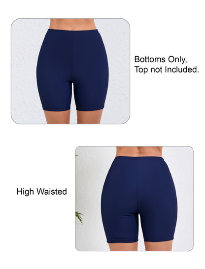 5" High Waisted Boyshort Swim Board Shorts (Available in Plus)