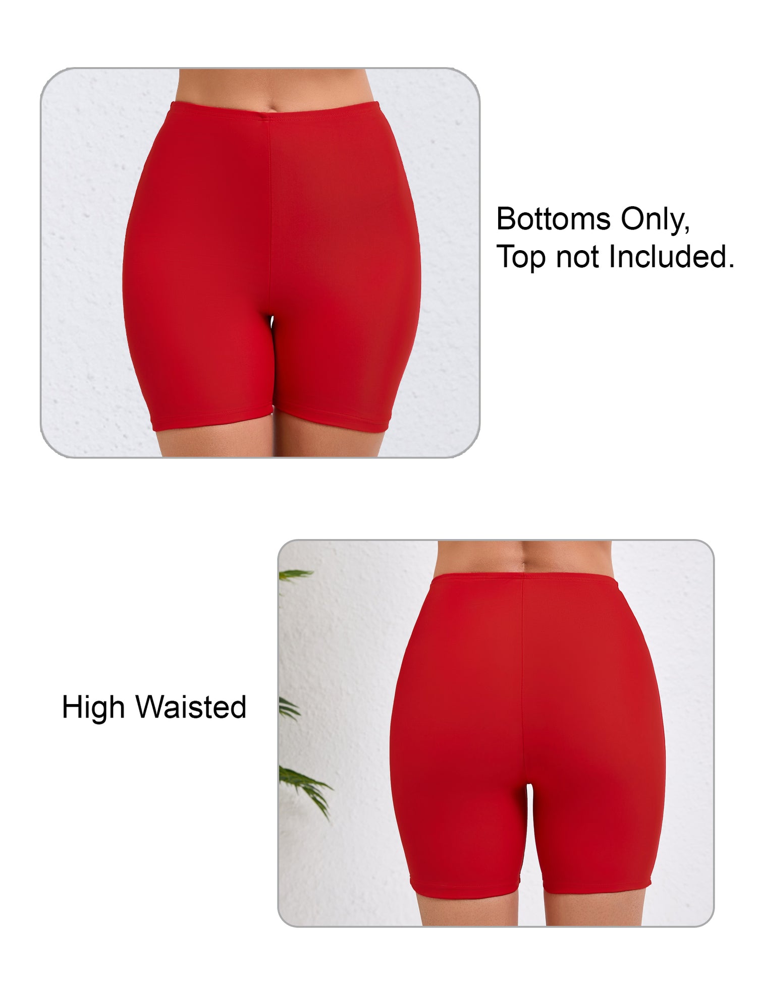 5 High Waisted Boyshort Swim Board Shorts (Available in Plus)