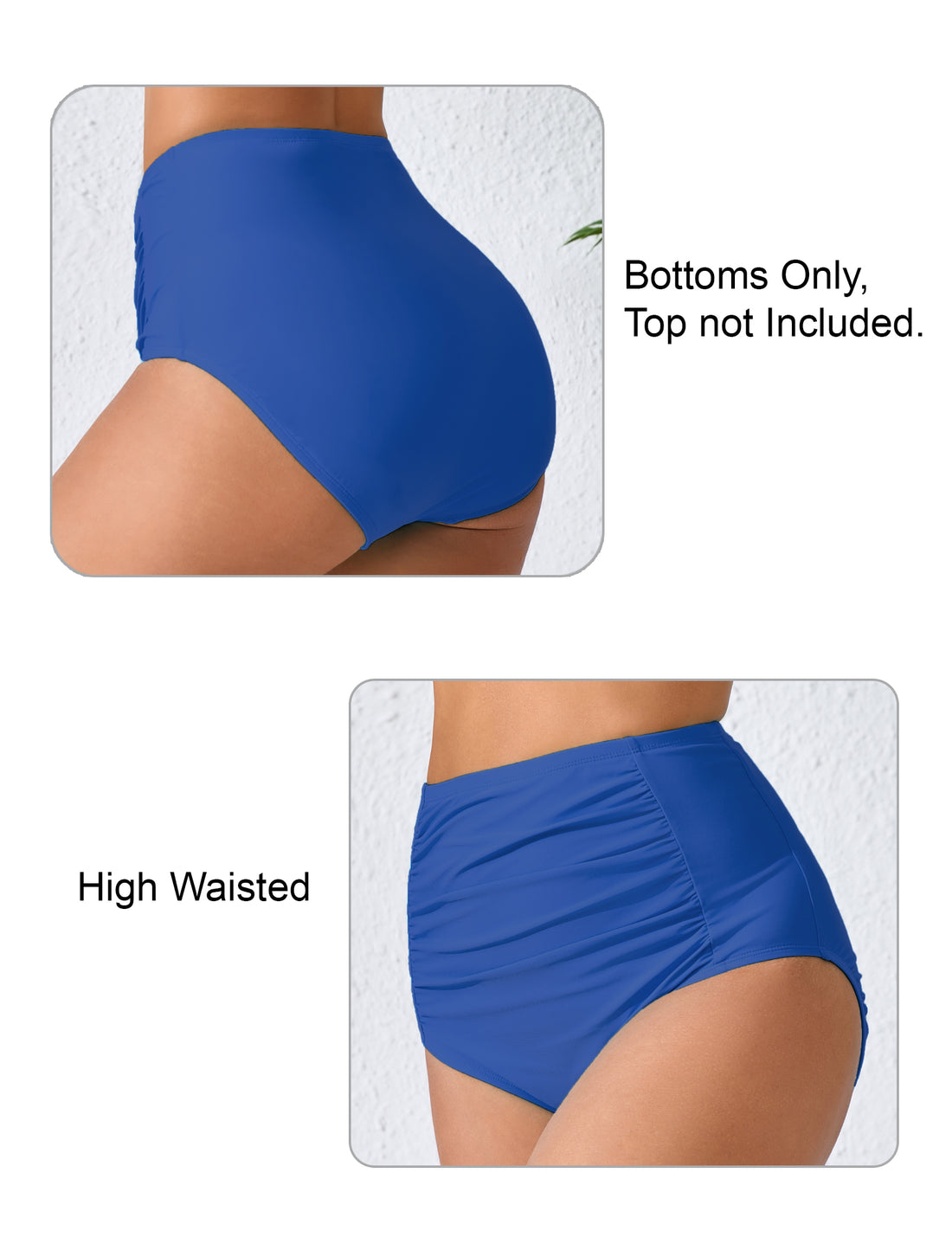 Summer Breeze High Waisted Ruched Bikini Bottoms