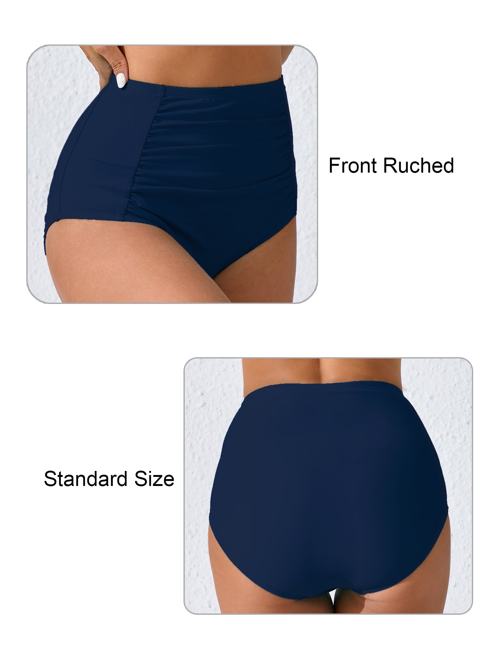 Summer Breeze High Waisted Ruched Bikini Bottoms