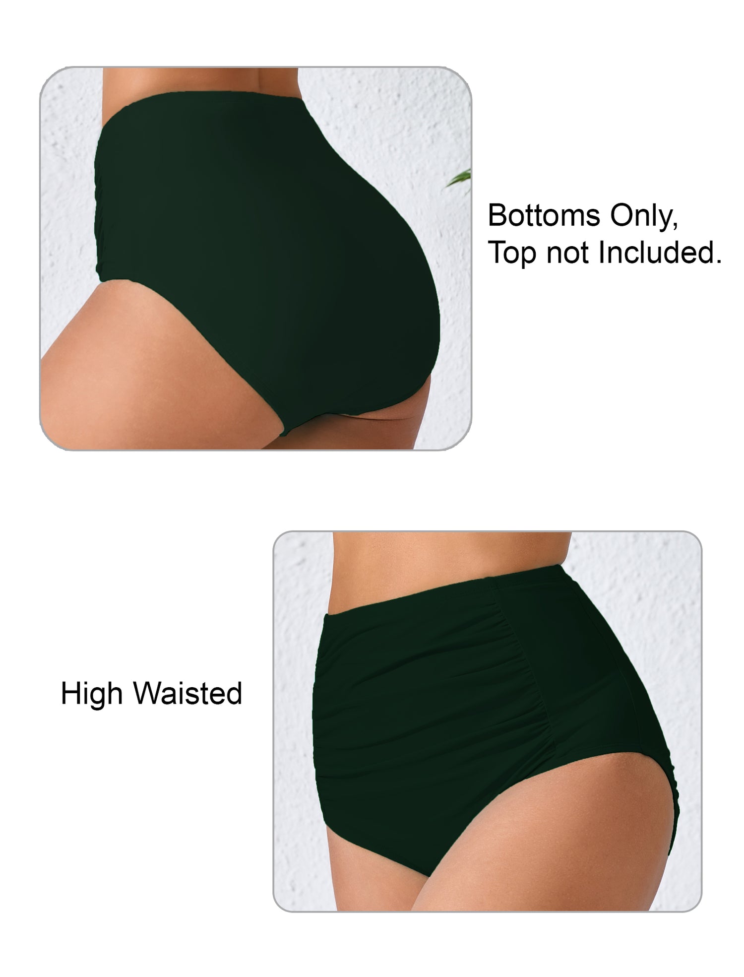 Summer Breeze High Waisted Ruched Bikini Bottoms