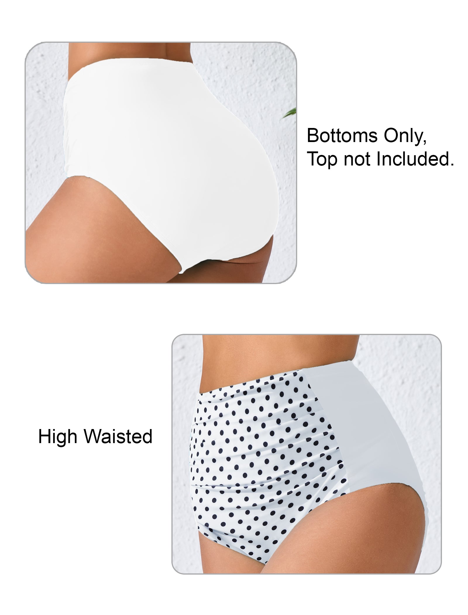 Summer Breeze High Waisted Ruched Bikini Bottoms