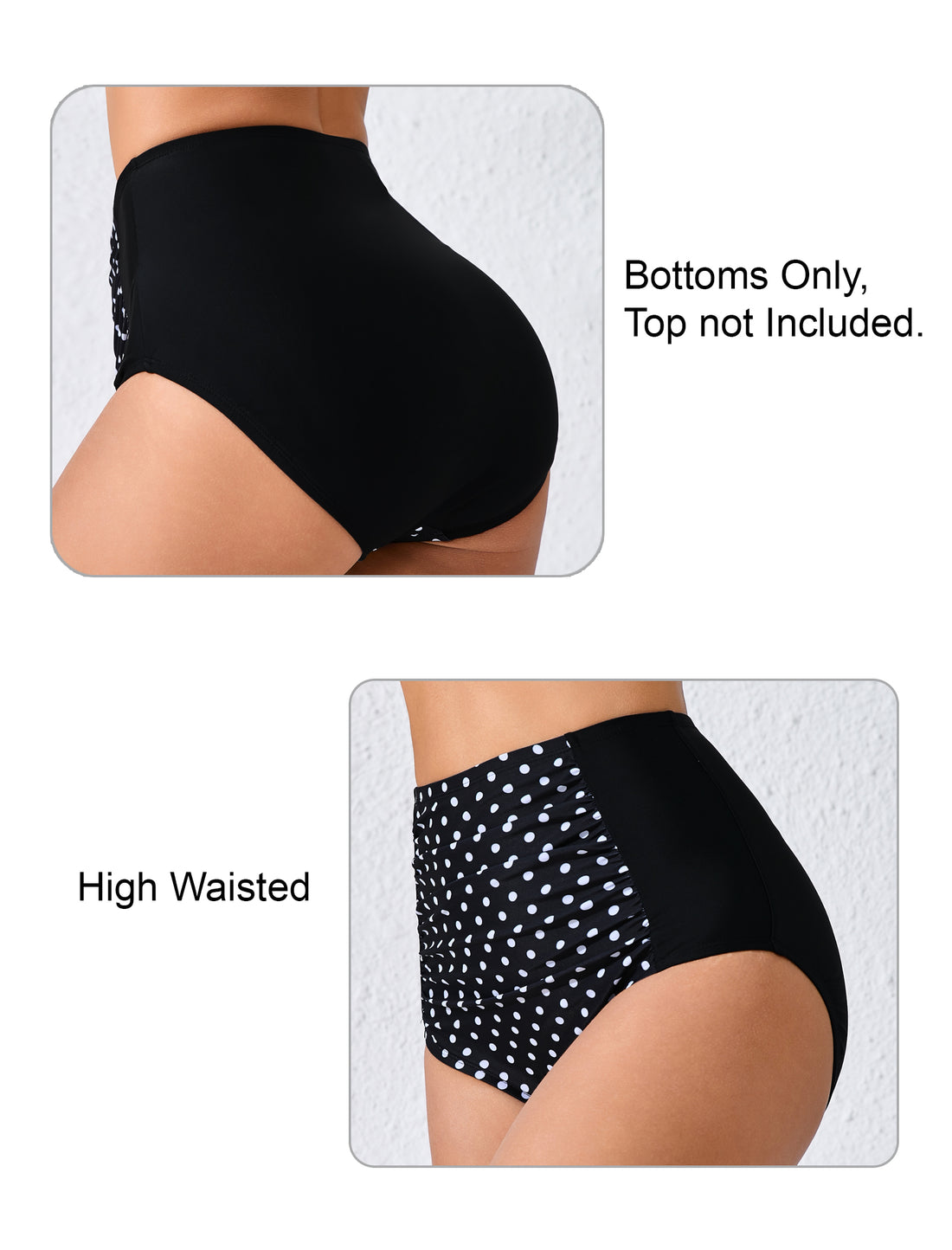 Summer Breeze High Waisted Ruched Bikini Bottoms