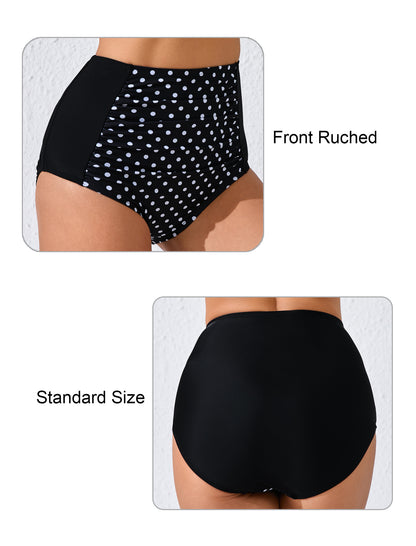 Summer Breeze High Waisted Ruched Bikini Bottoms
