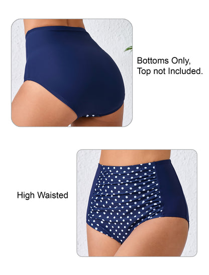 Summer Breeze High Waisted Ruched Bikini Bottoms