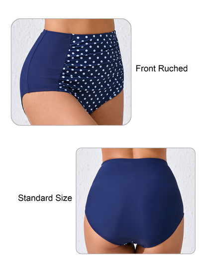 Summer Breeze High Waisted Ruched Bikini Bottoms