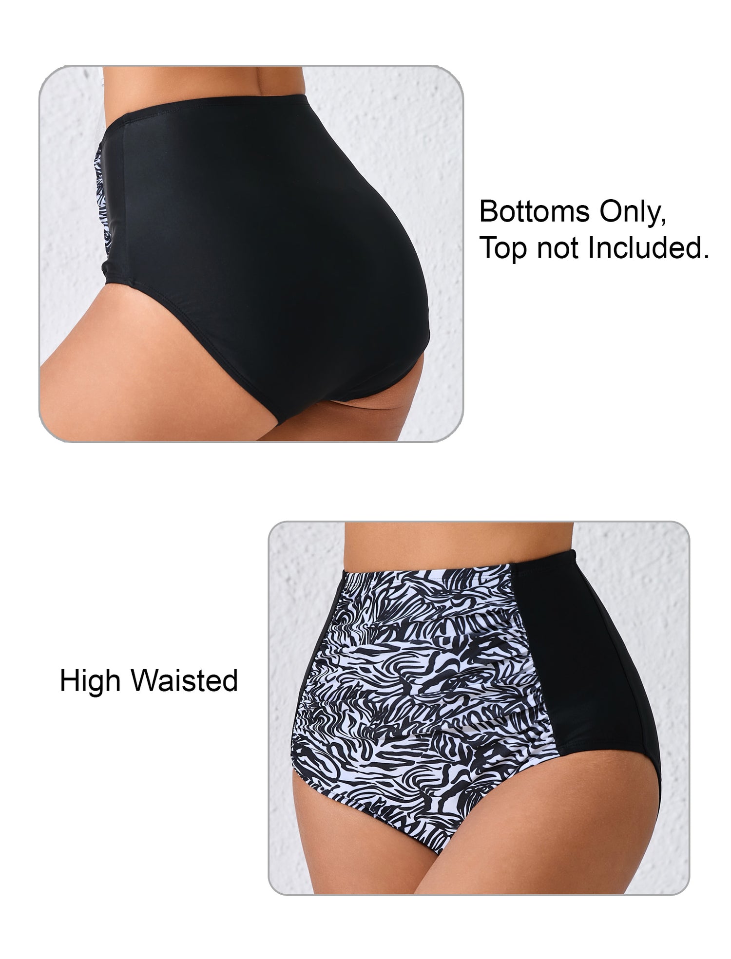 Summer Breeze High Waisted Ruched Bikini Bottoms