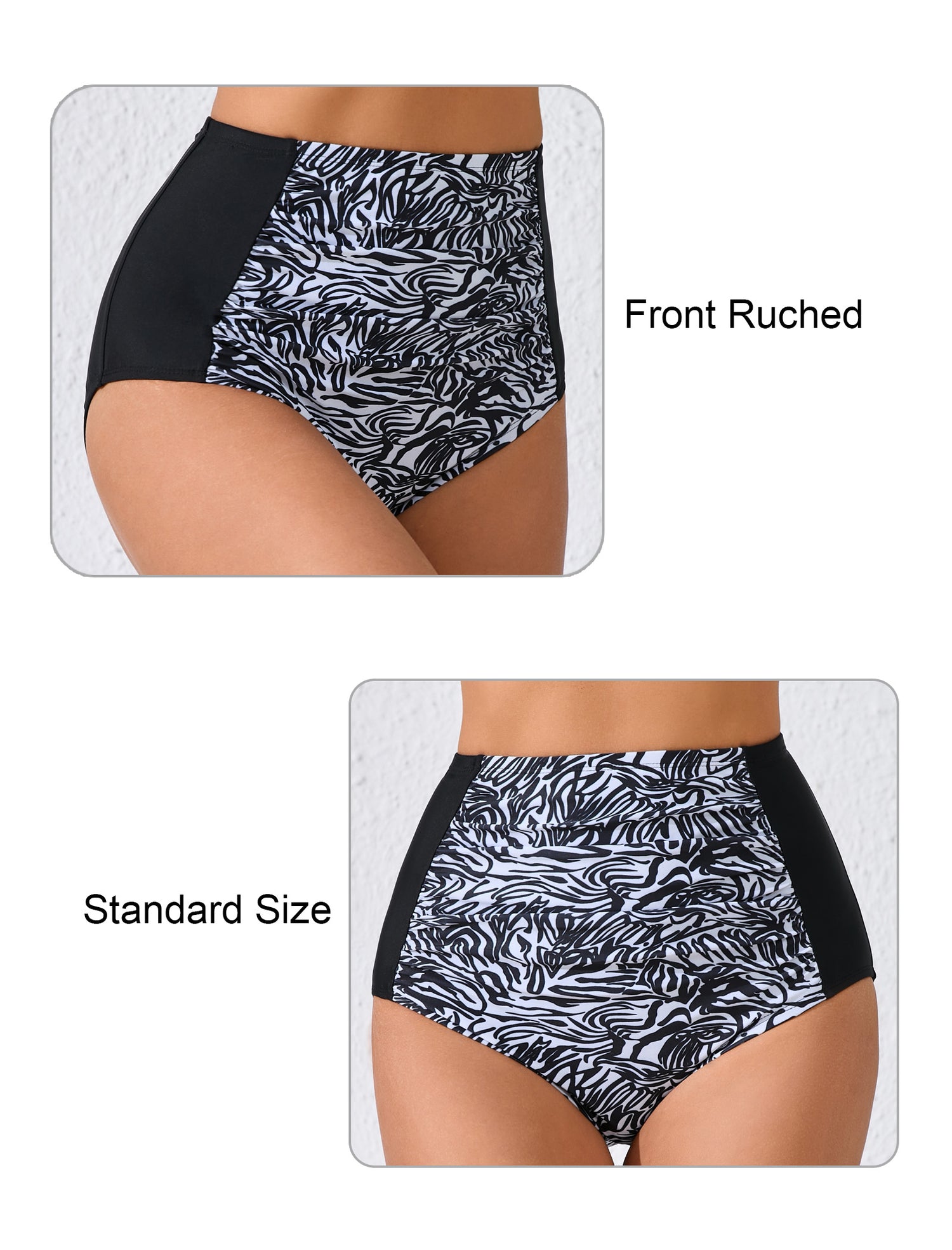 Summer Breeze High Waisted Ruched Bikini Bottoms