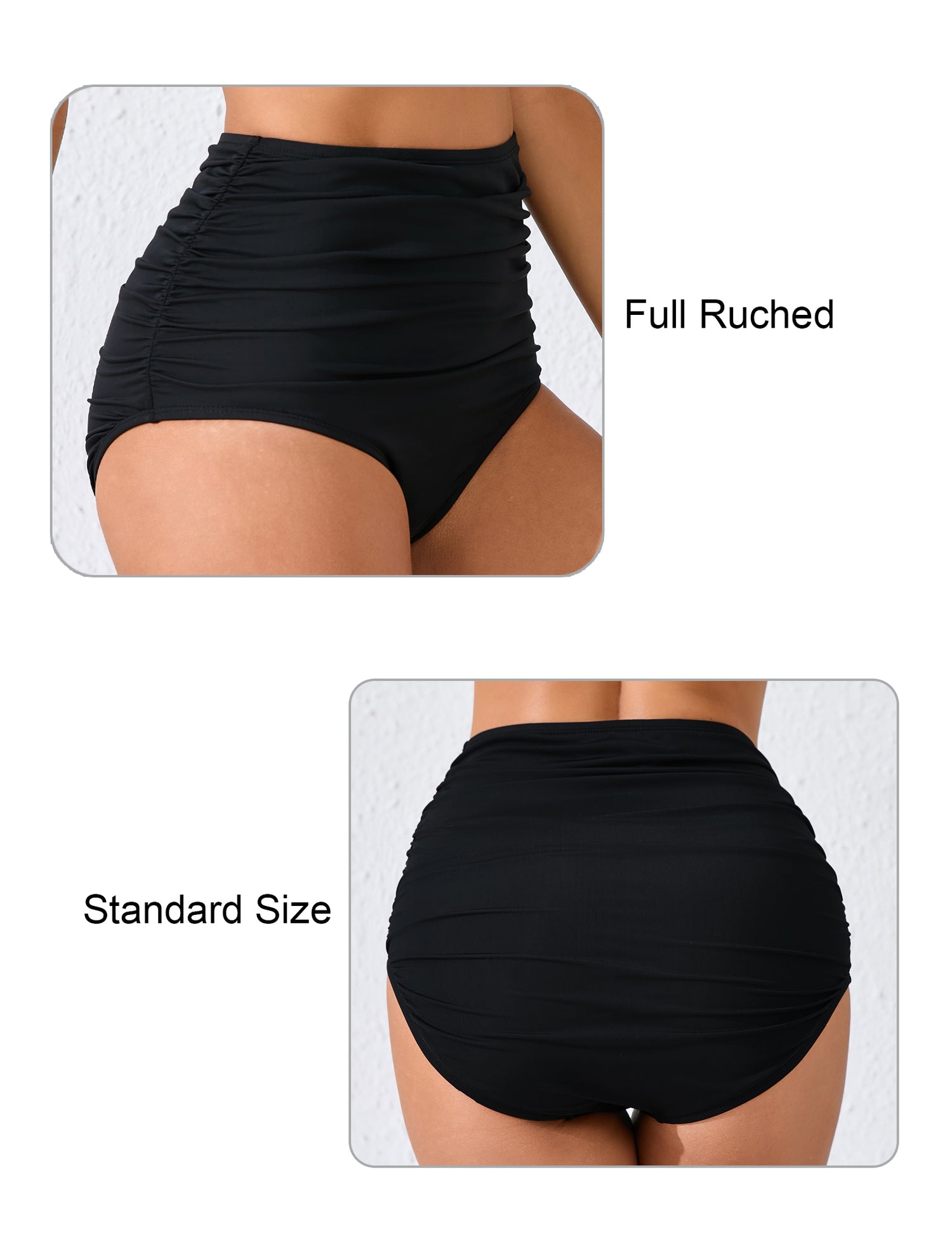 Effortless Shoreline High Waisted Full Ruched Swim Bottoms