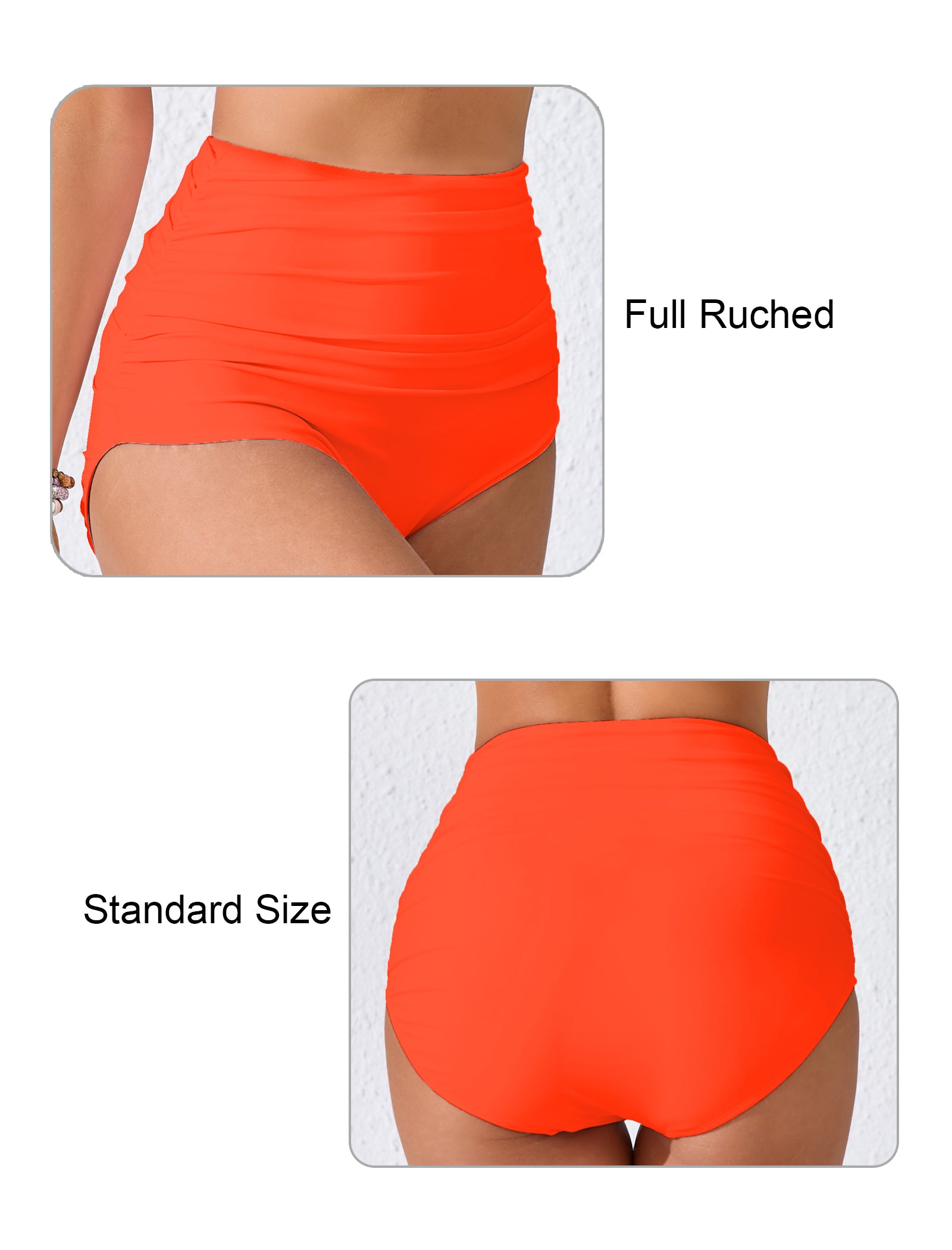 Effortless Shoreline High Waisted Full Ruched Swim Bottoms