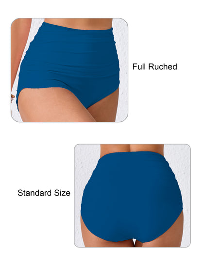 Effortless Shoreline High Waisted Full Ruched Swim Bottoms