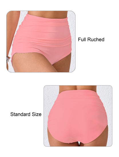 Effortless Shoreline High Waisted Full Ruched Swim Bottoms