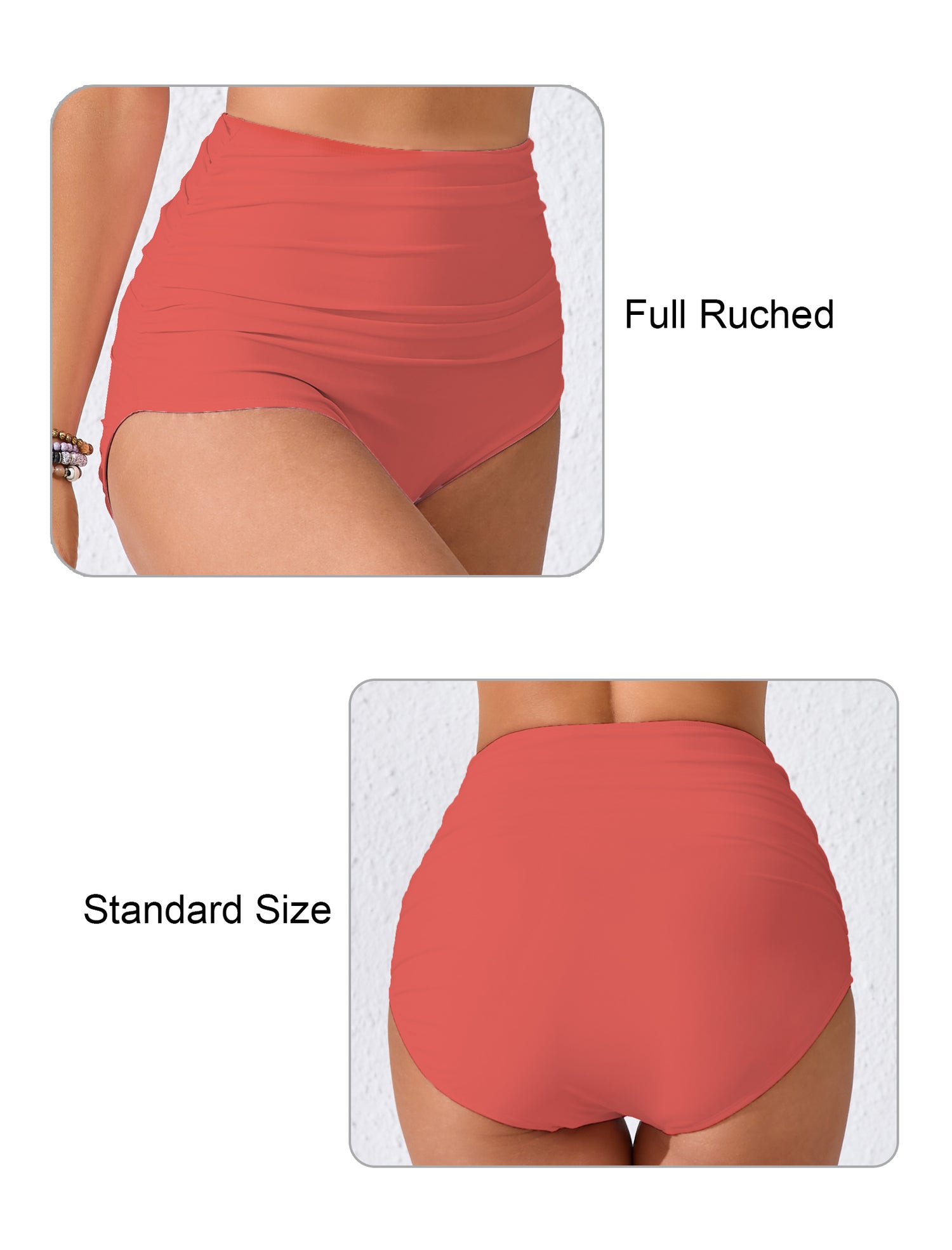 Effortless Shoreline High Waisted Full Ruched Swim Bottoms