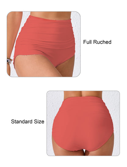 Effortless Shoreline High Waisted Full Ruched Swim Bottoms