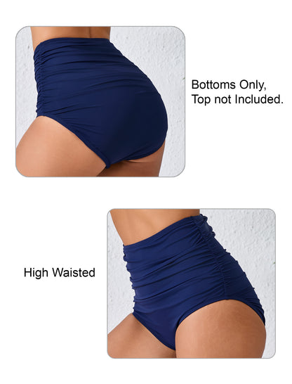 Effortless Shoreline High Waisted Full Ruched Swim Bottoms