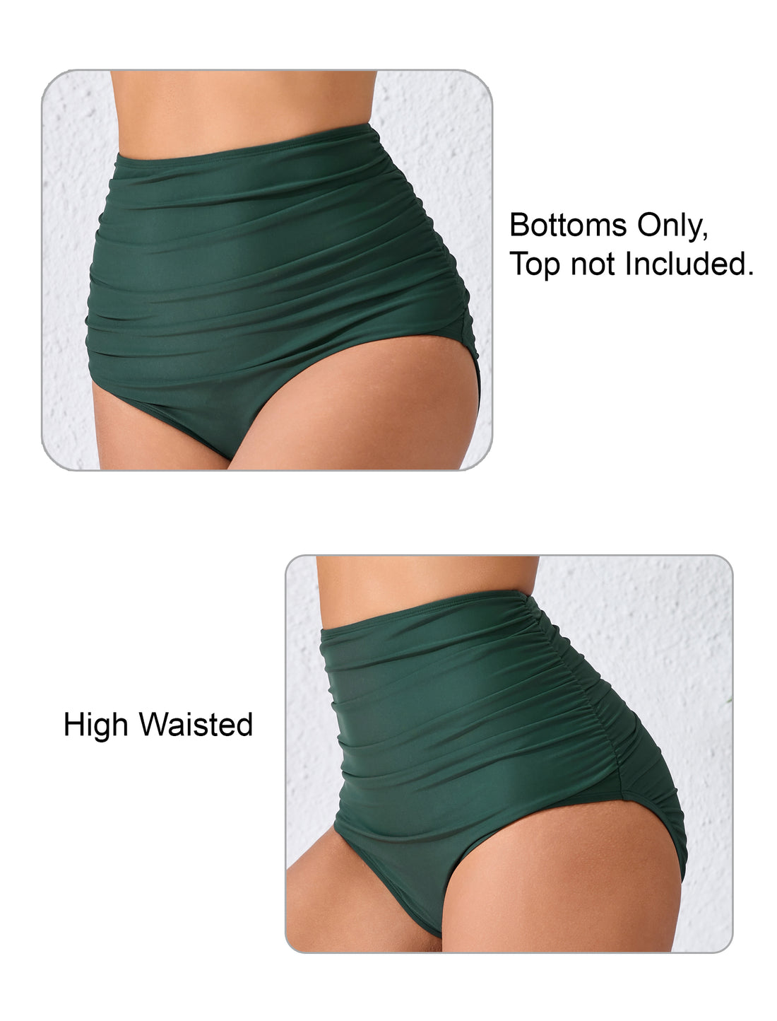 Effortless Shoreline High Waisted Full Ruched Swim Bottoms